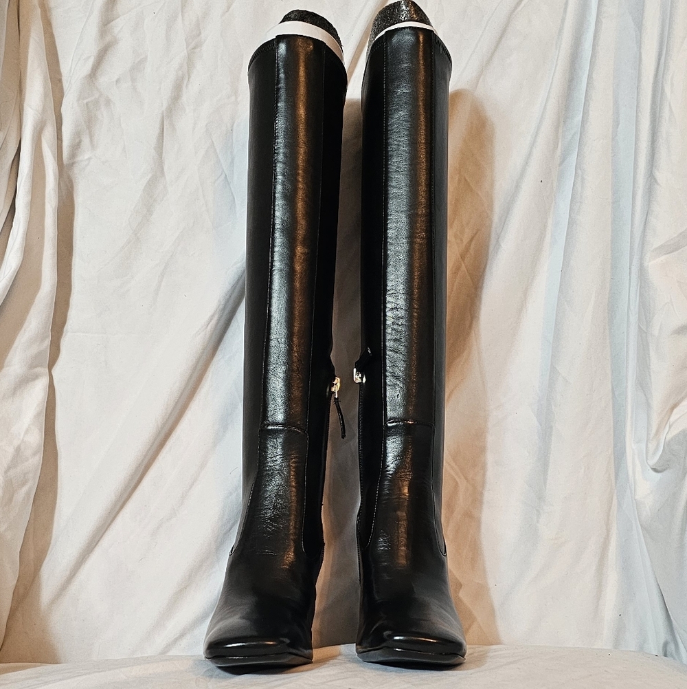 Nine West Elegant Black Knee-High Women's Boots Sz 8 (NEW)